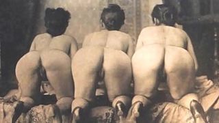 Подборка ретро фотографий женщин с мохнатыми пилотками и красивыми сиськами